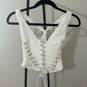White Fox Corset Top